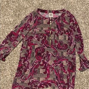 Ann Klein 3/4 sleeve length shirt